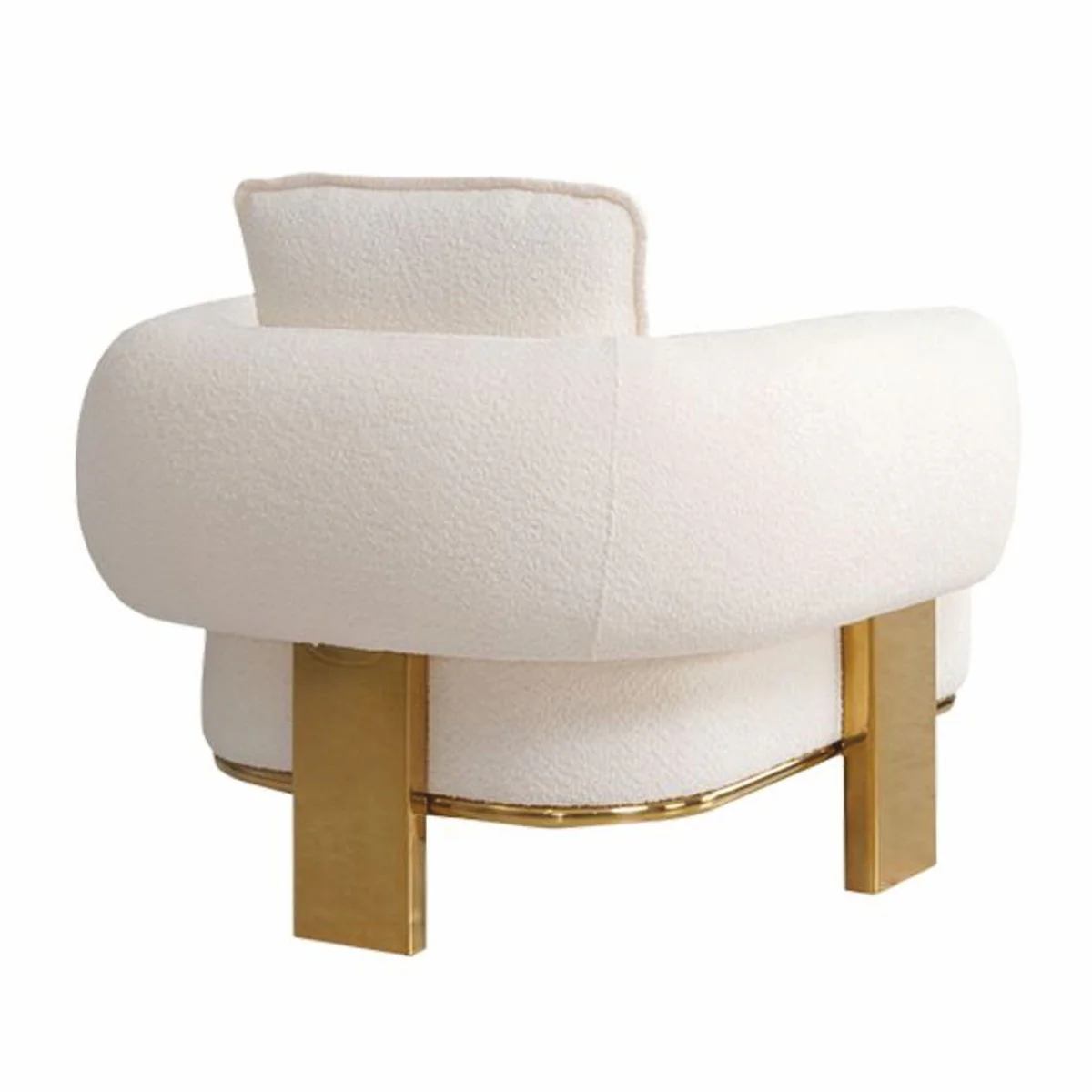 Casa Padrino sill¨®n de sal¨®n y hotel de lujo blanco / oro 115 cm - Muebles de lujo