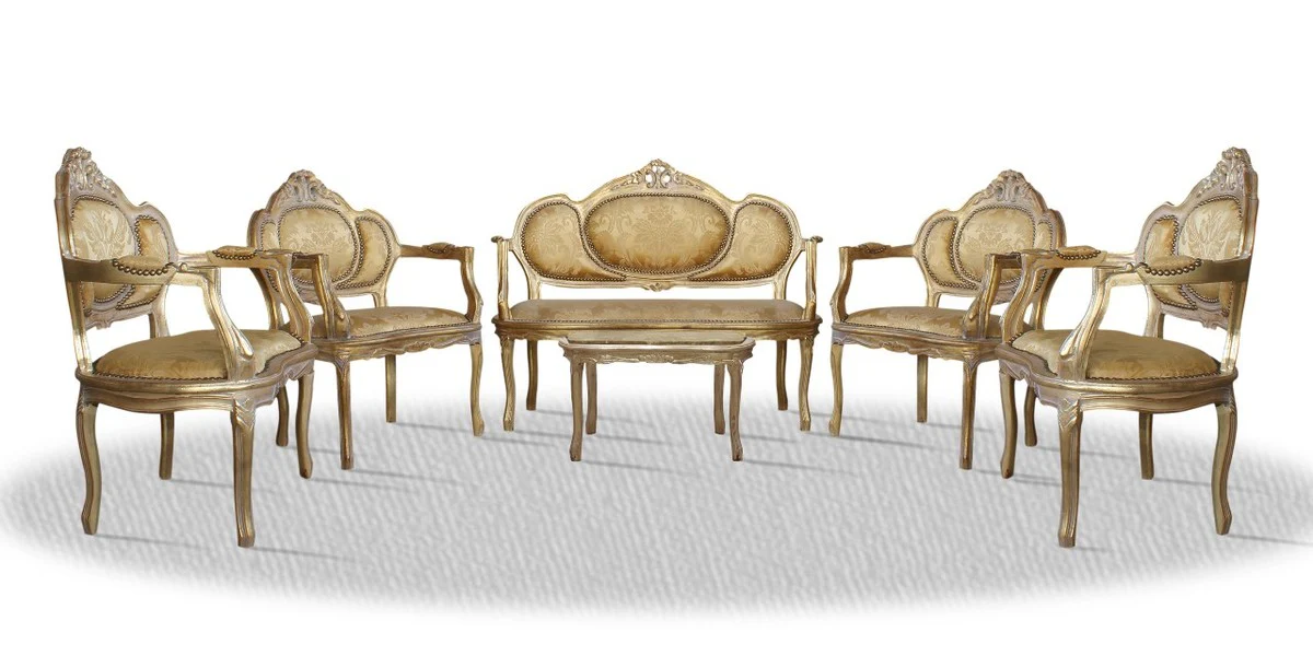 Casa Padrino barroco Sal¨®n Conjunto de oro de la vendimia - Edici¨®n de Lujo