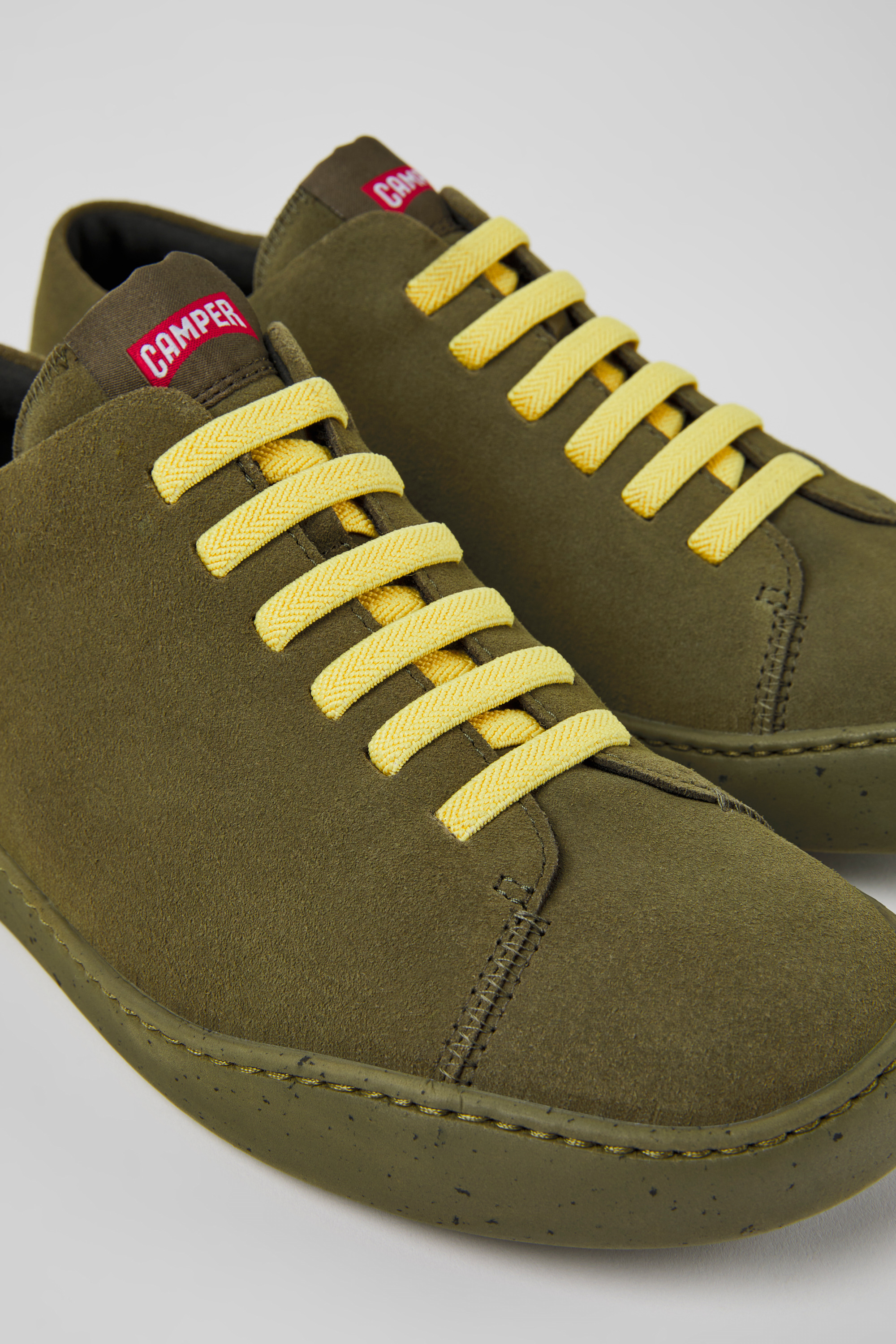 Peu Touring - Green nubuck sneakers for men