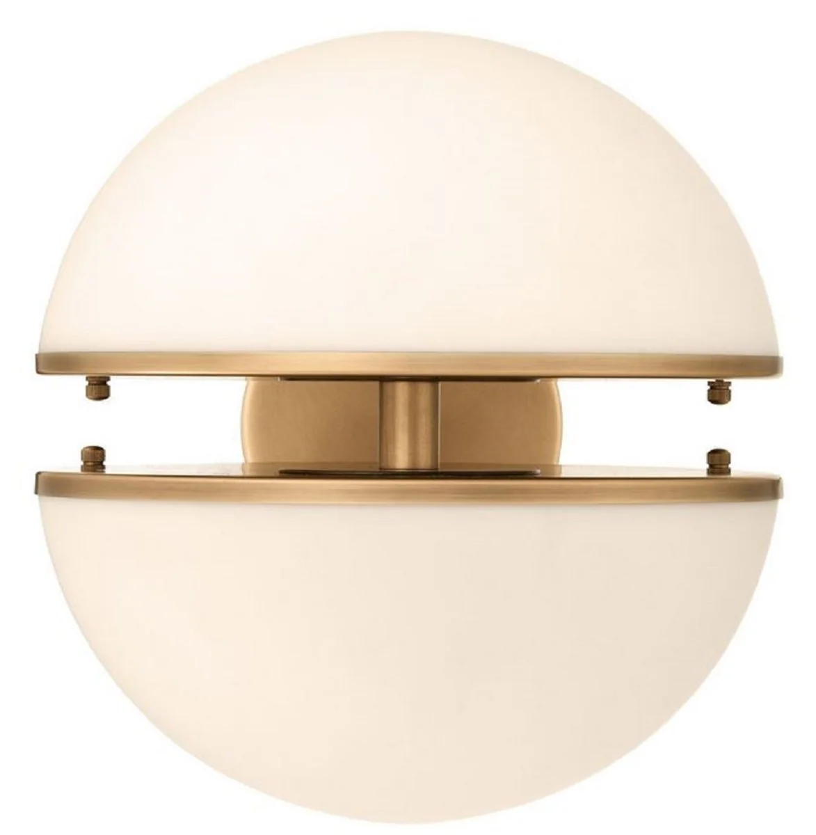 Casa Padrino lámpara de pared de lujo latón antiguo / blanco 30 x 40 x H. 30 cm - Lámpara de Hotel y Restaurante