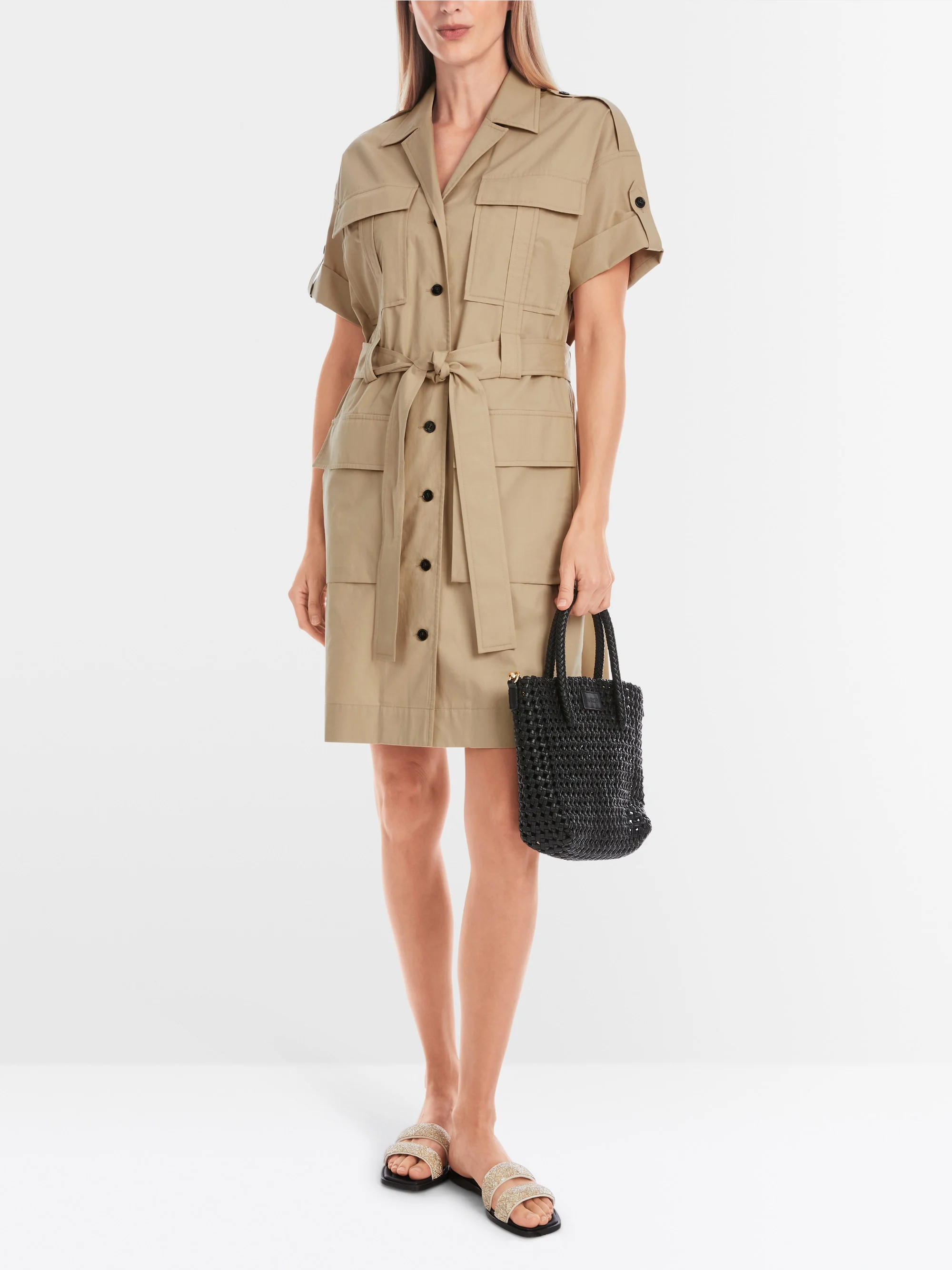 Marc-Cain Utility-style plain shirt dress
