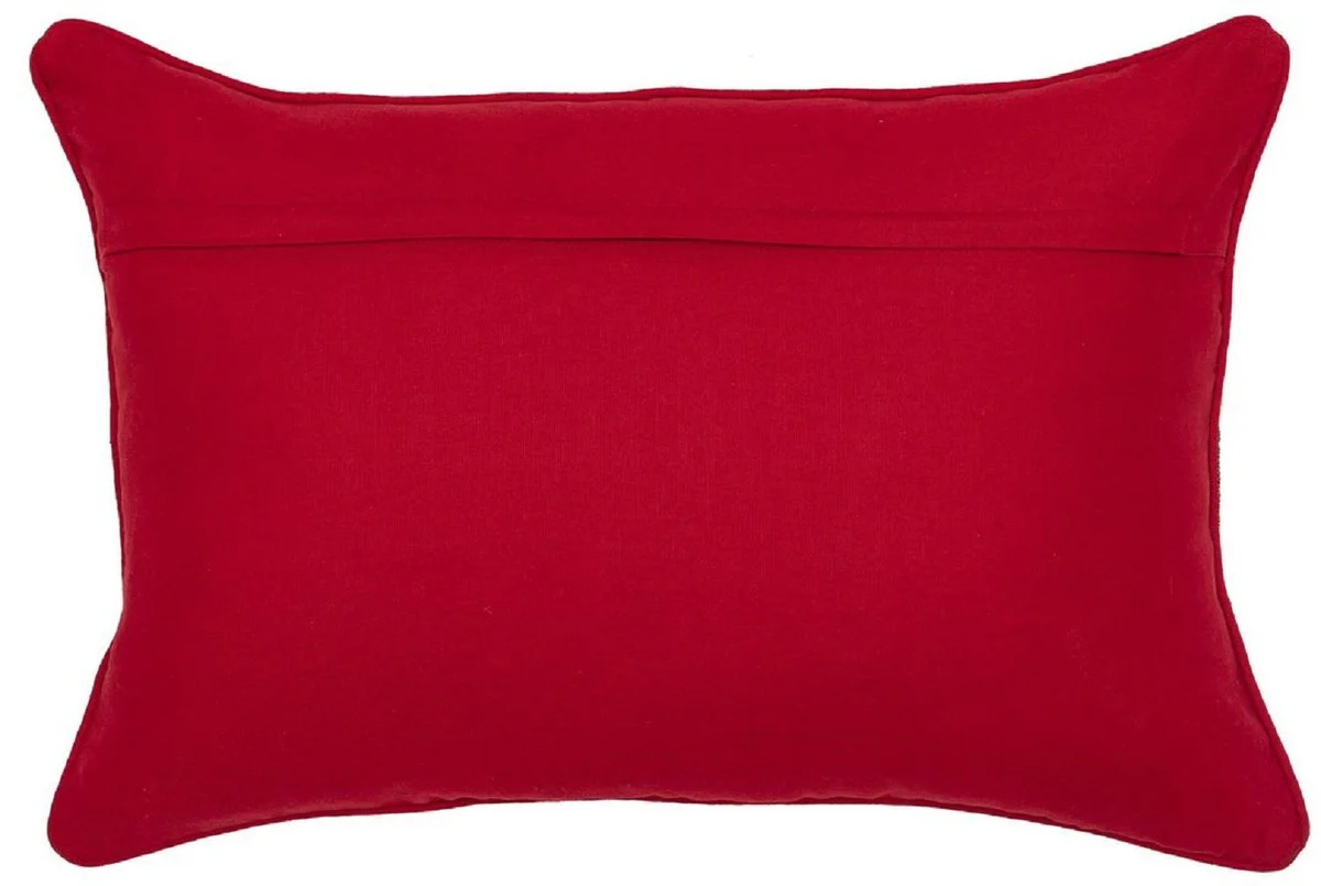 Casa Padrino cojín decorativa de lujo multicolor 60 x 40 cm - Almohada decorativo rectangular con patrón elegante - Calidad de Lujo - Accesorios de Decoración de Salón