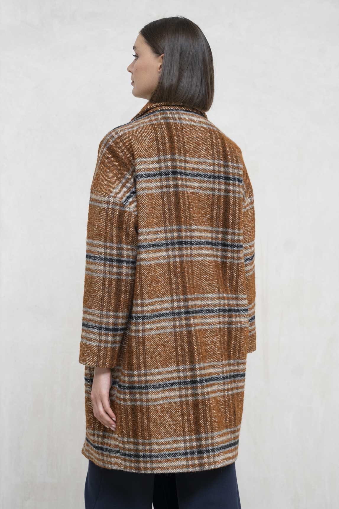 Rivera-spain Abrigo Biella cuadros teja