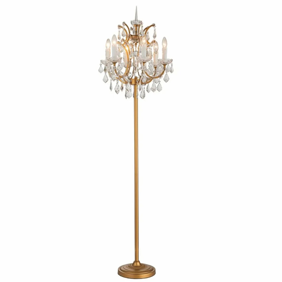 Casa Padrino l¨¢mpara de pie barroco de cristal oro Al. 175 cm - L¨¢mparas de cristal barroco