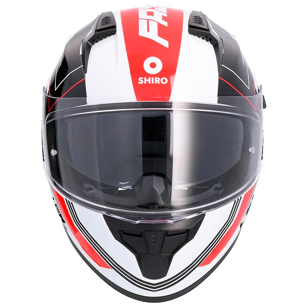 CASCO SHIRO SH667 TRUENO FASTER BLANCO / ROJO