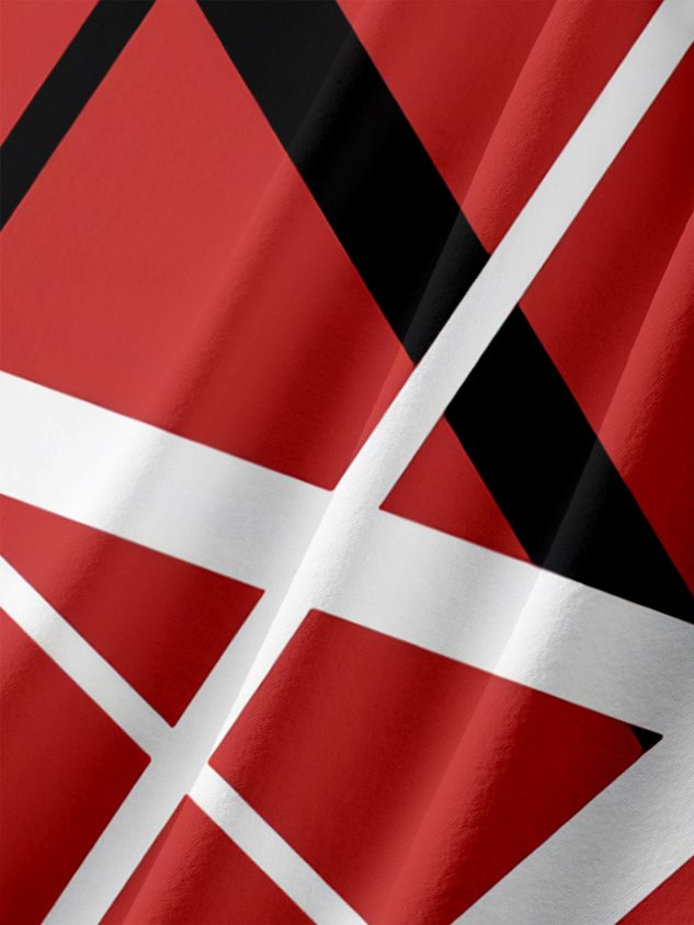 Geometric Lines Chest Pocket Short Sleeve Casual Shirt