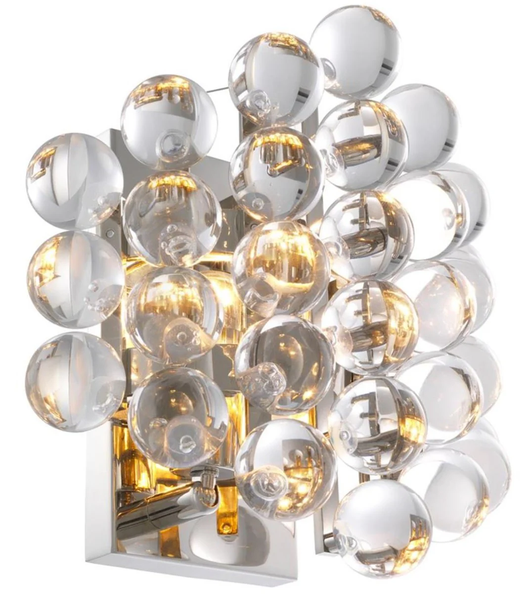 Casa Padrino luxury wall lamp silver 24.5 x 15 x H. 24 cm - Luxury Quality