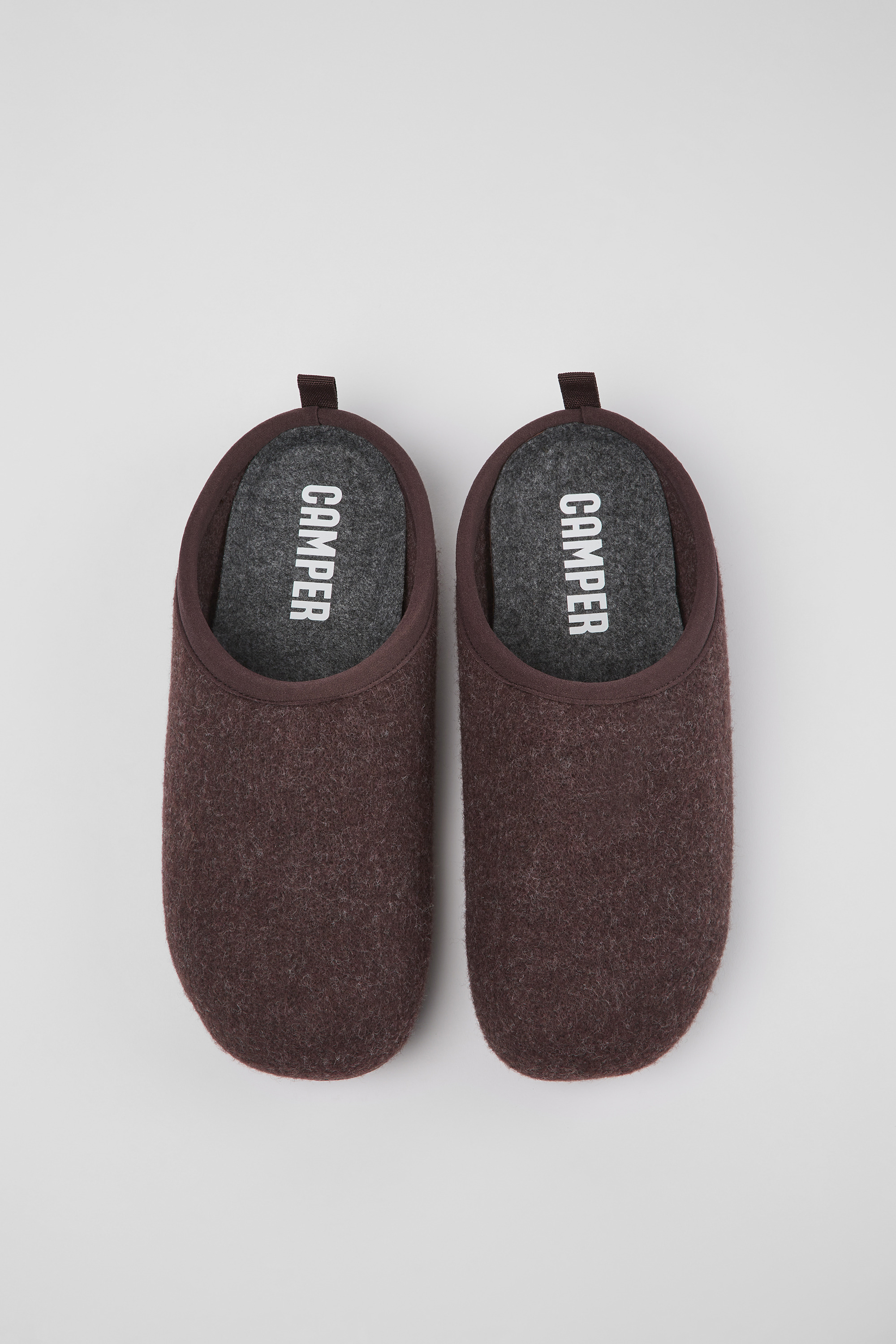 Wabi - Burgundy wool slippers for men