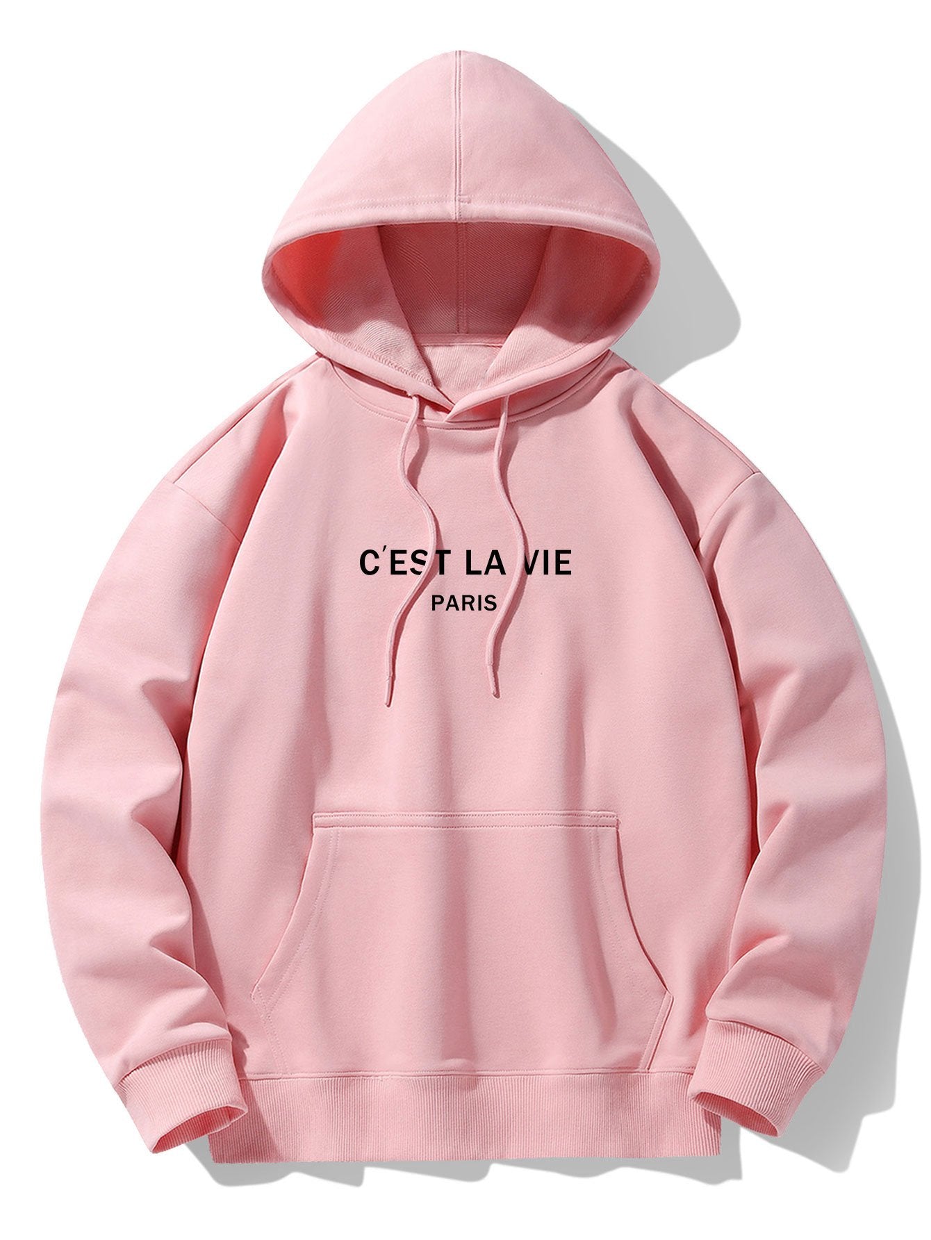 Paris Print Cotton Blend Hoodie
