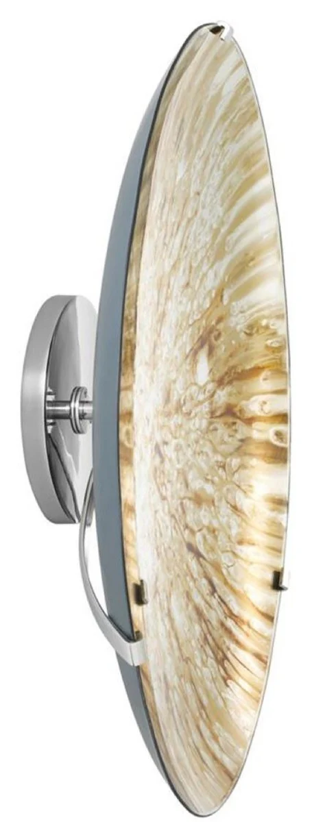 Casa Padrino Diseñador de Decoración de Pared Oro Antiguo Ø 104 cm - Espejo Cóncavo de Decoración con Soporte de Pared - Calidad de Lujo