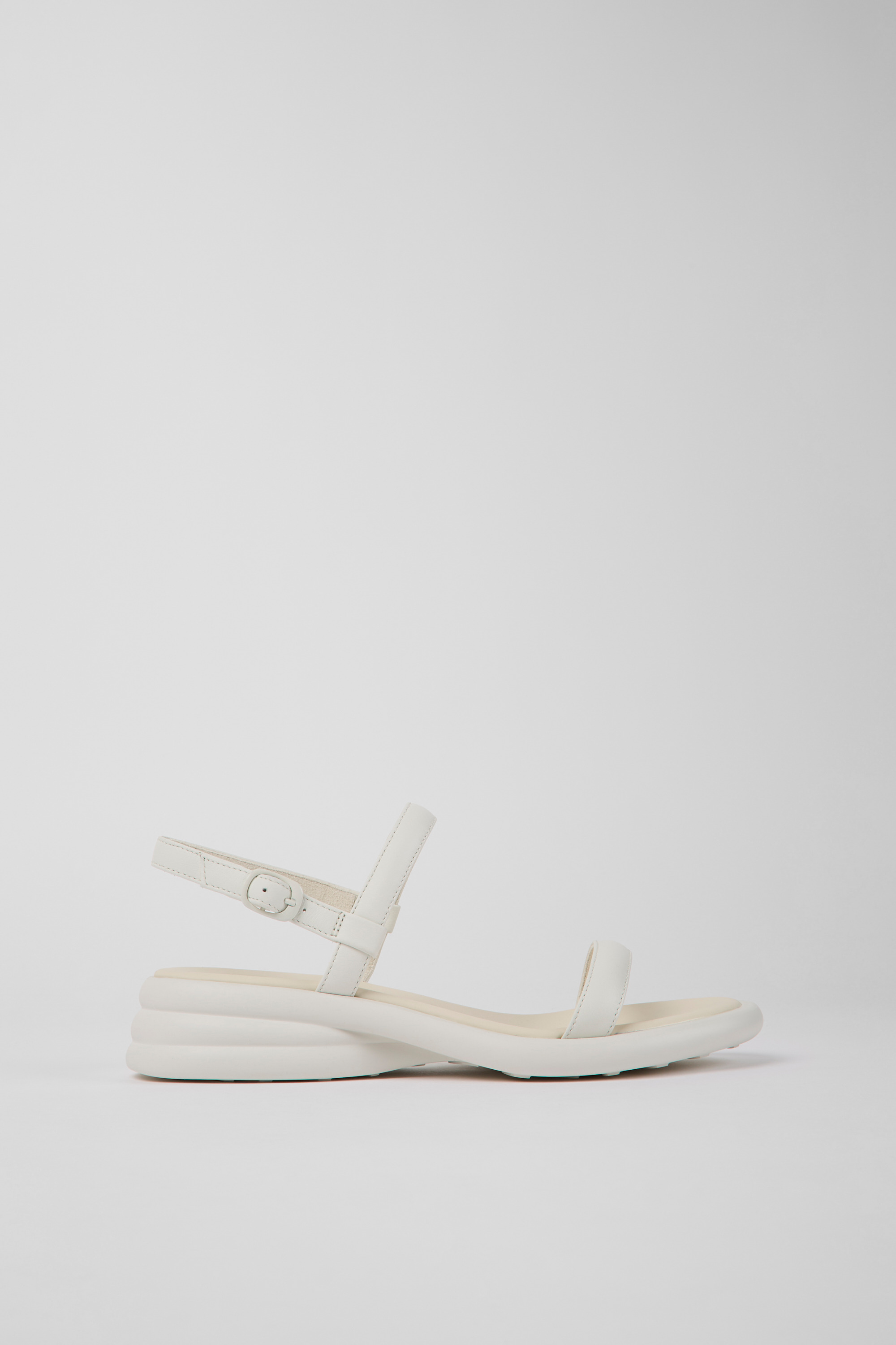 Spiro - White leather sandals for women