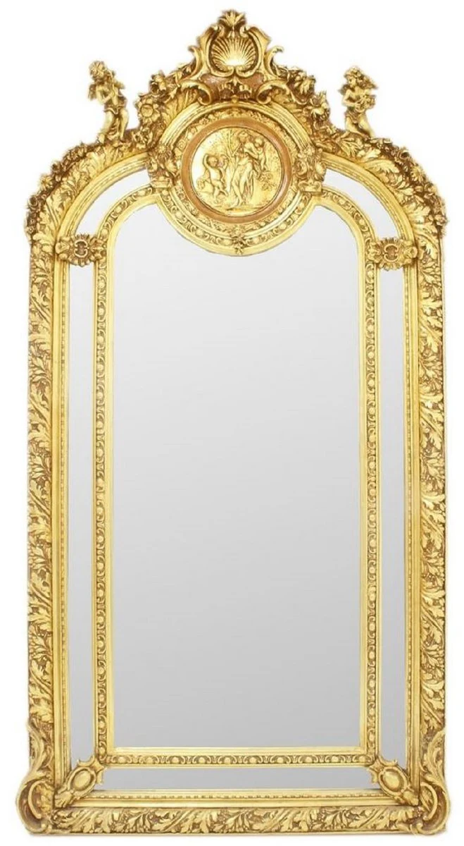 Casa Padrino espejo barroco oro 105 x A. 210 cm - Magn¨ªfico espejo de pared de estilo barroco - Espejo de armario de estilo antiguo - Espejo de sal¨®n - Muebles Barrocos
