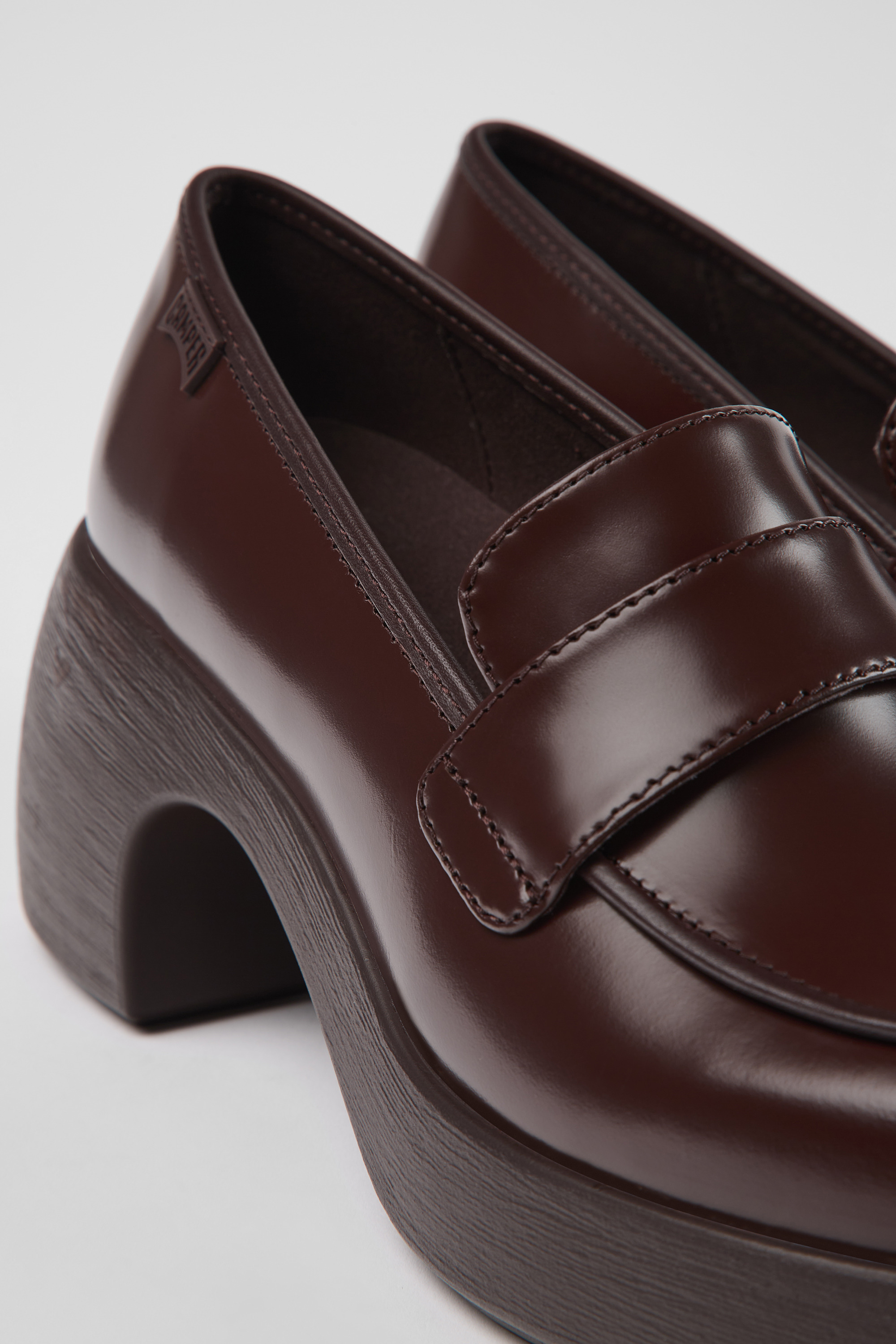 Thelma - Burgundy leather shoes for women