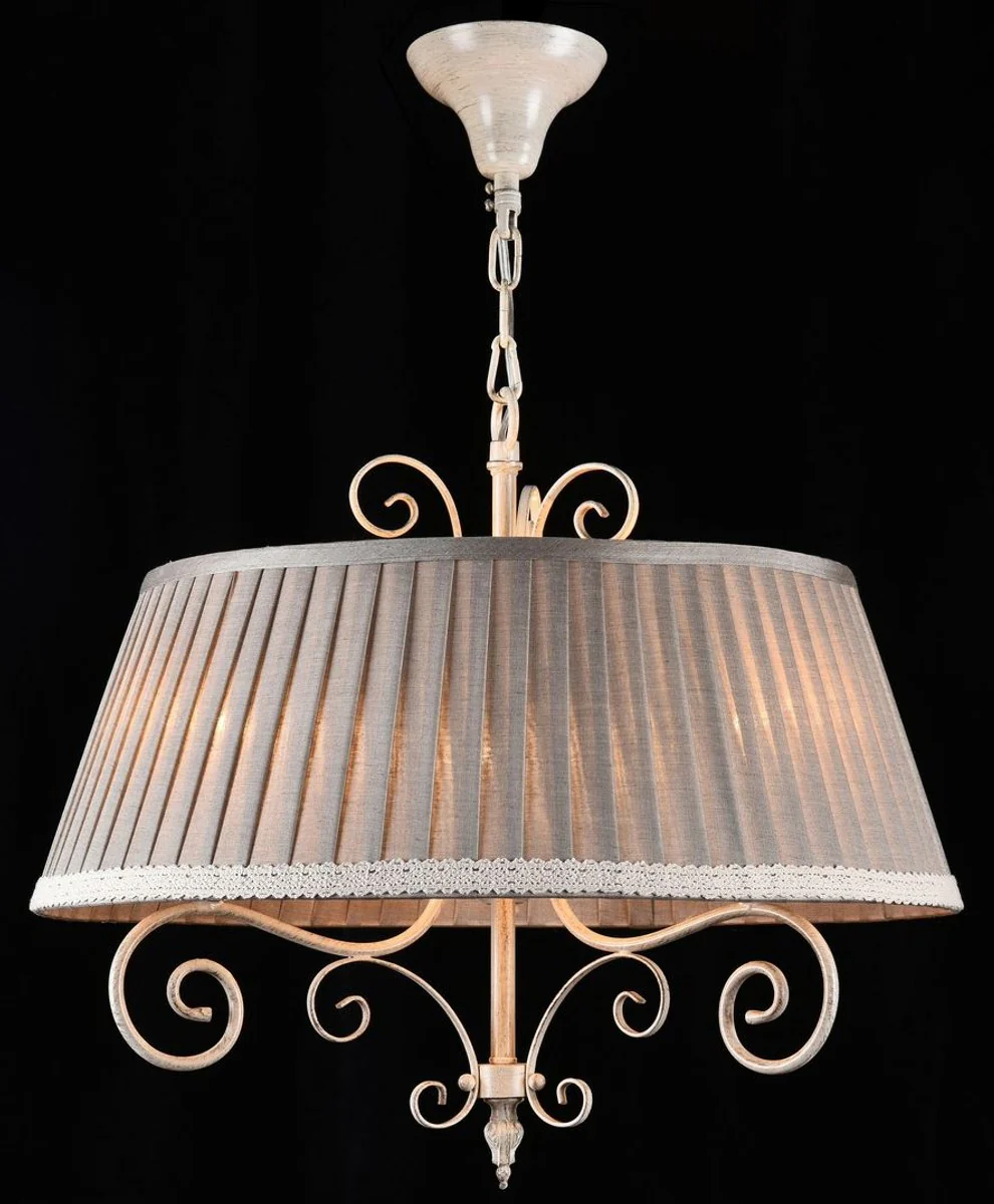 Casa Padrino Baroque Chandelier Antique Beige / Gray Ø 50 x H 44 cm - Furniture in Baroque and Art Nouveau Style