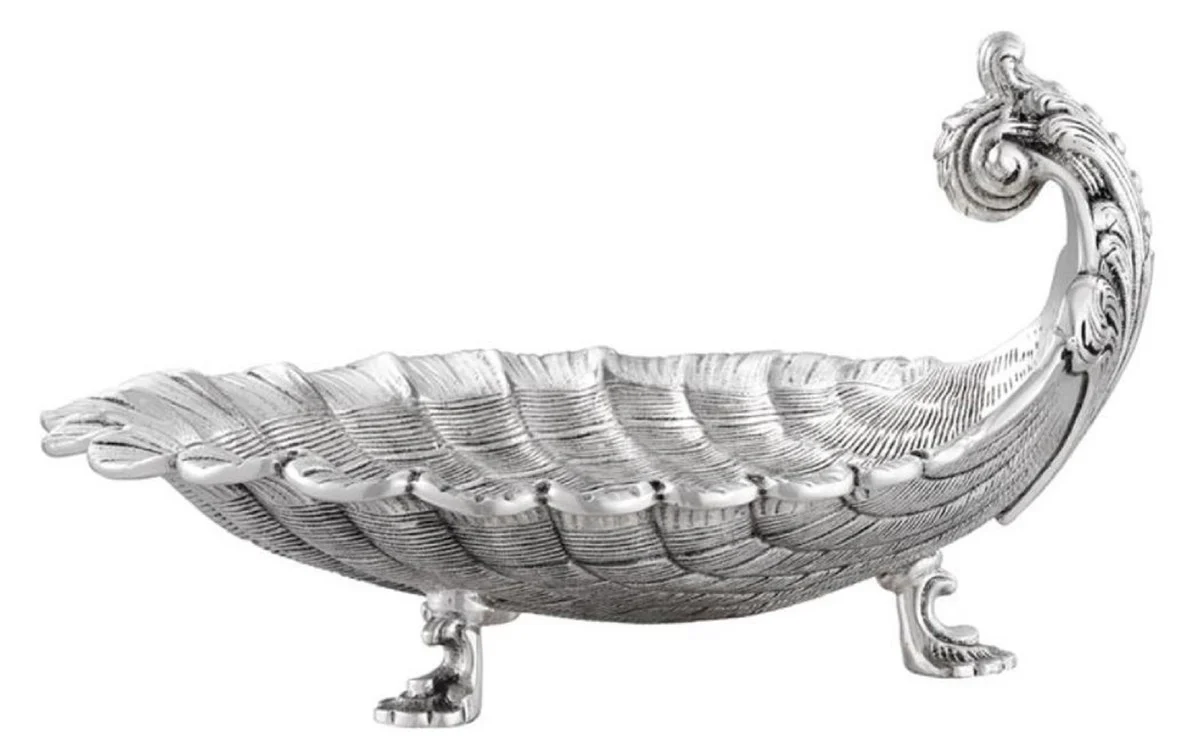 Casa Padrino bandeja de servir de lujo plata antigua 25 x 22,5 x H. 14,5 cm - Calidad de Lujo