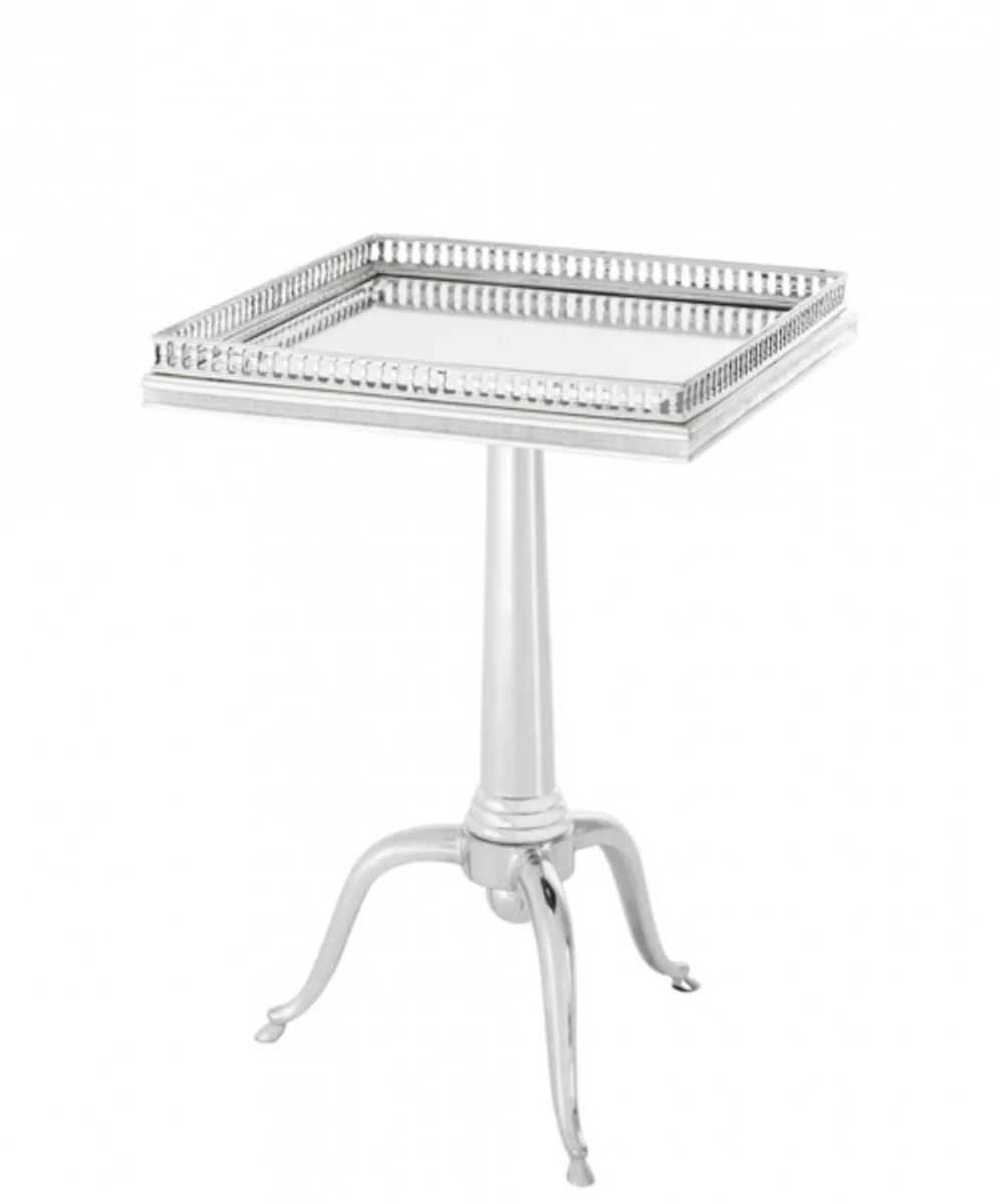 Casa Padrino luxury art deco designer side table silver plated - Luxury Hotel Table