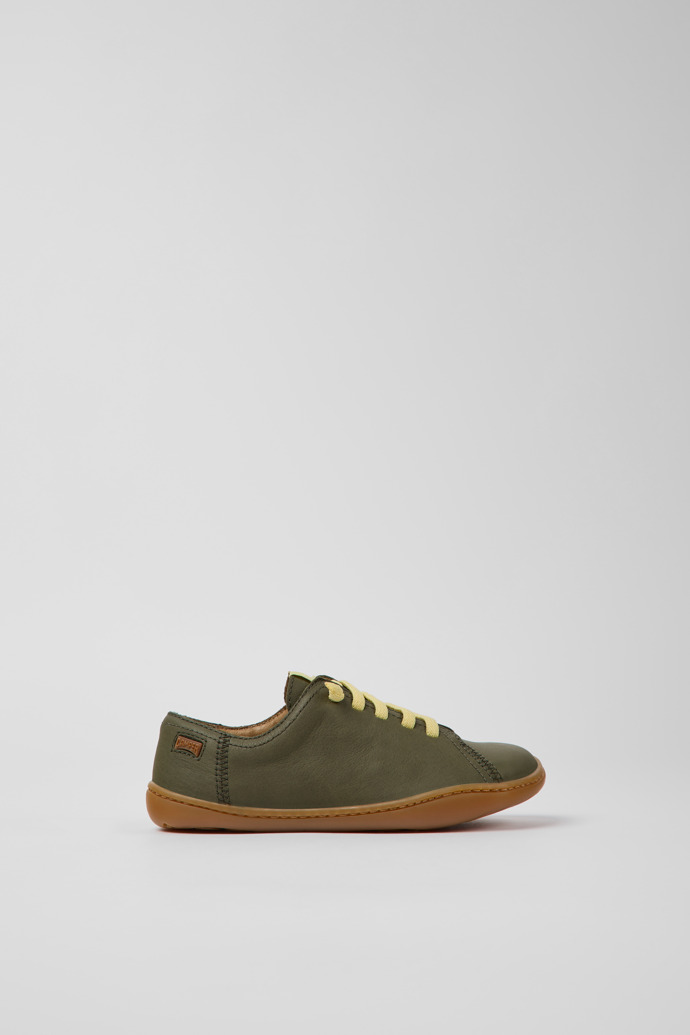 Peu Green leather shoes for kids