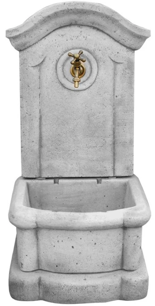 Casa Padrino fuente de pared Art Nouveau gris / lat¨®n antiguo A. 100 cm