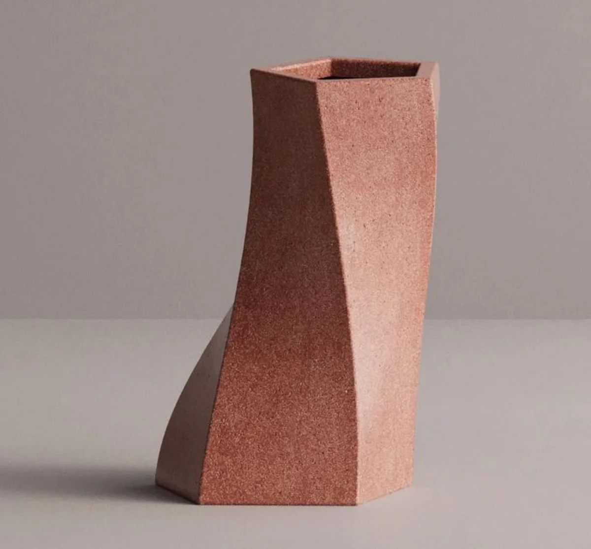 Casa Padrino maceta decorativa de lujo rojo A. 75 cm - Maceta de hormig¨®n