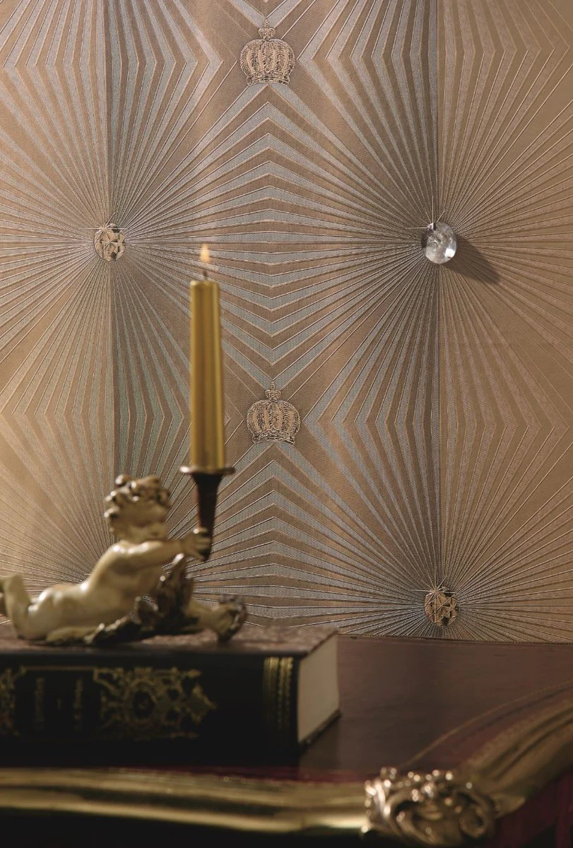 Harald Gl??ckler Designer Baroque Non-Woven Wallpaper 54406 - Deux - Bronze