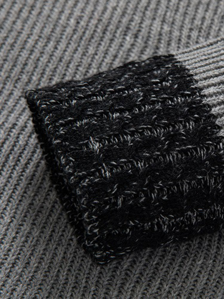 Contrast Turtleneck Sweater