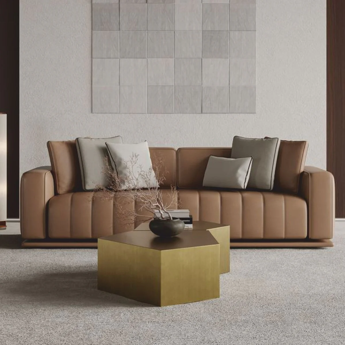 Casa Padrino conjunto de mesa de centro de metal de lujo lat¨®n - Muebles para hoteles y salas de estar