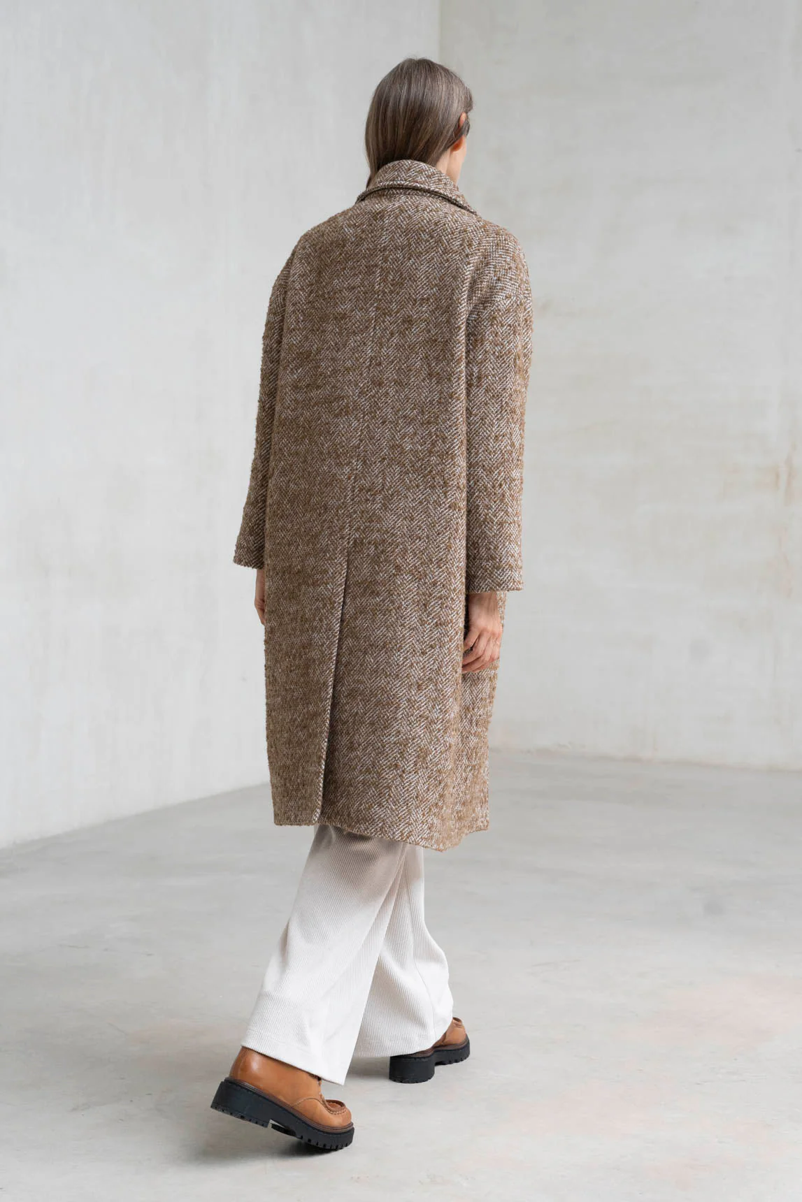 Rivera-spain Abrigo Cuneo marrón jaspeado