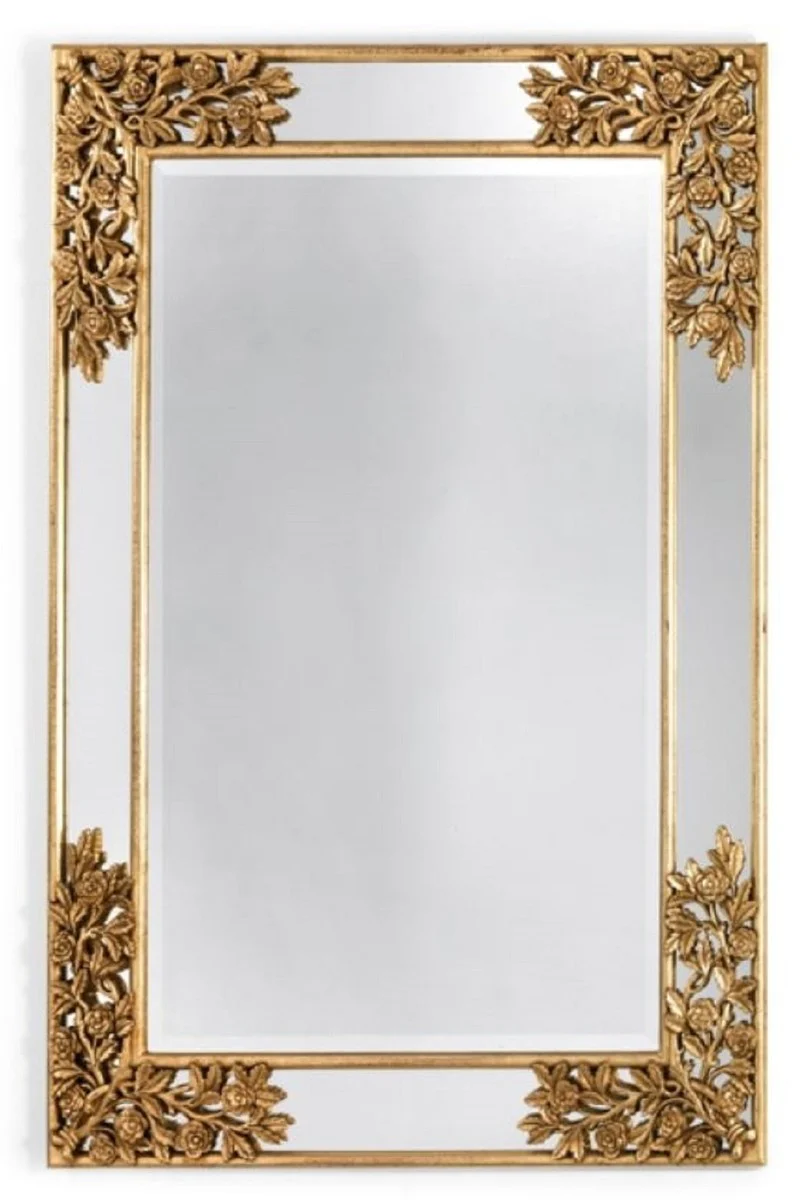 Casa Padrino espejo barroco de lujo oro antiguo - Magn¨ªfico espejo de pared de madera maciza de estilo barroco - Muebles de lujo de estilo barroco - Hecho en Italia - Interior barroco