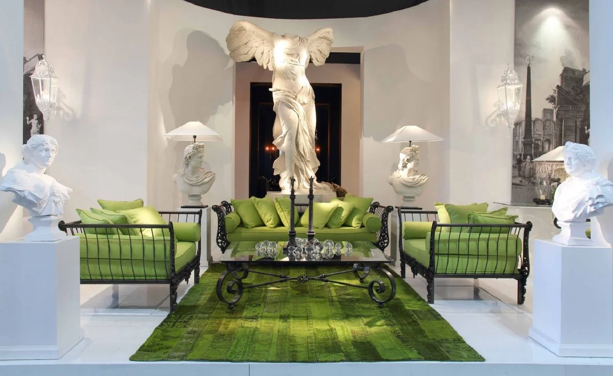 Casa Padrino columna barroco de lujo de madera maciza blanco A. 110 cm - Muebles barrocos