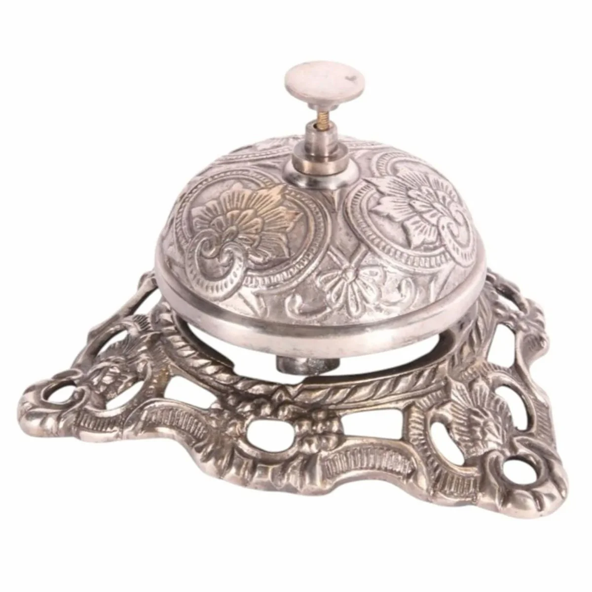 Casa Padrino Campana de Mesa Barroco Plata 13 cm - Accesorios para Hoteles y Restaurantes