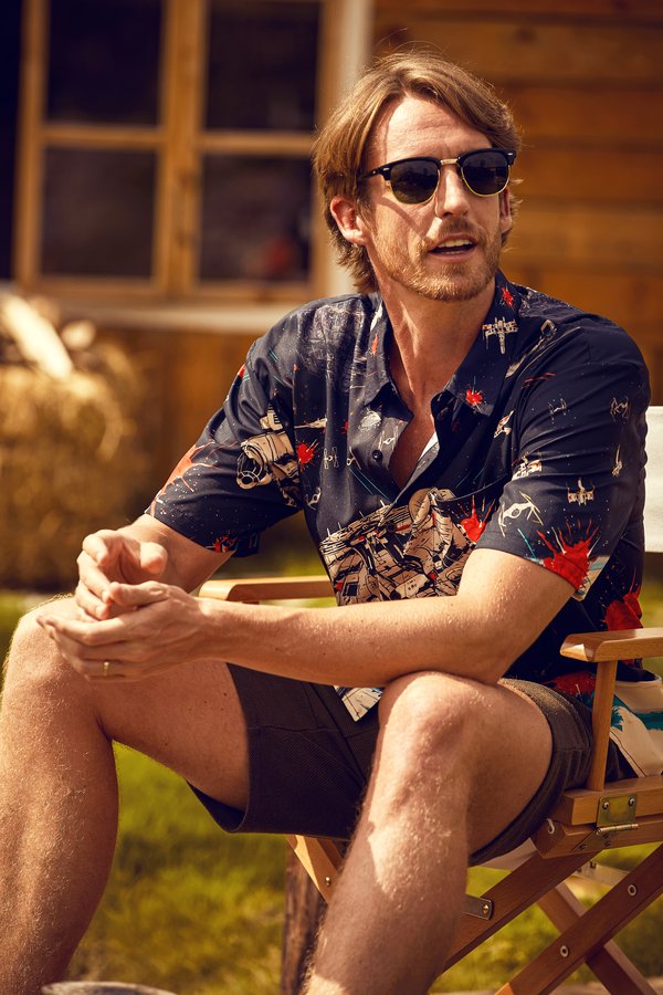 Spaceship Chest Pocket Short Sleeve Shirt