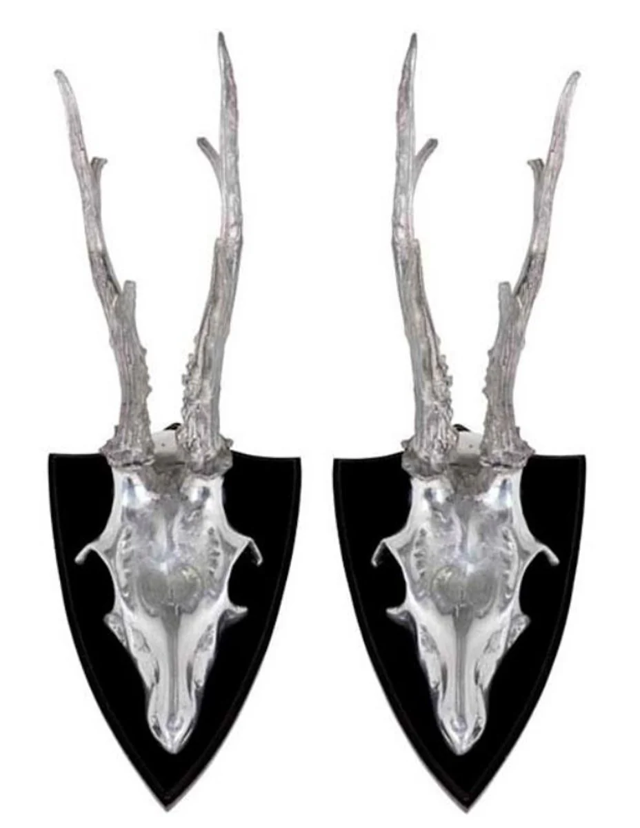 Casa Padrino vivir pared de la sala astas / decoración de la pared cráneo de venado Juego de 2 - hotel de decoración de lujo