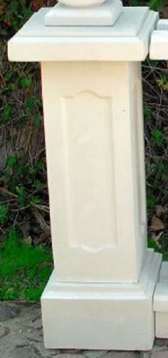 Casa Padrino pilar decorativa de jardín barroco 33 x 33 x A. 82 cm - Pilar de piedra de estilo antiguo - Magnífica pilar de jardín - Complementos de decoración de terrazas y jardines barrocos