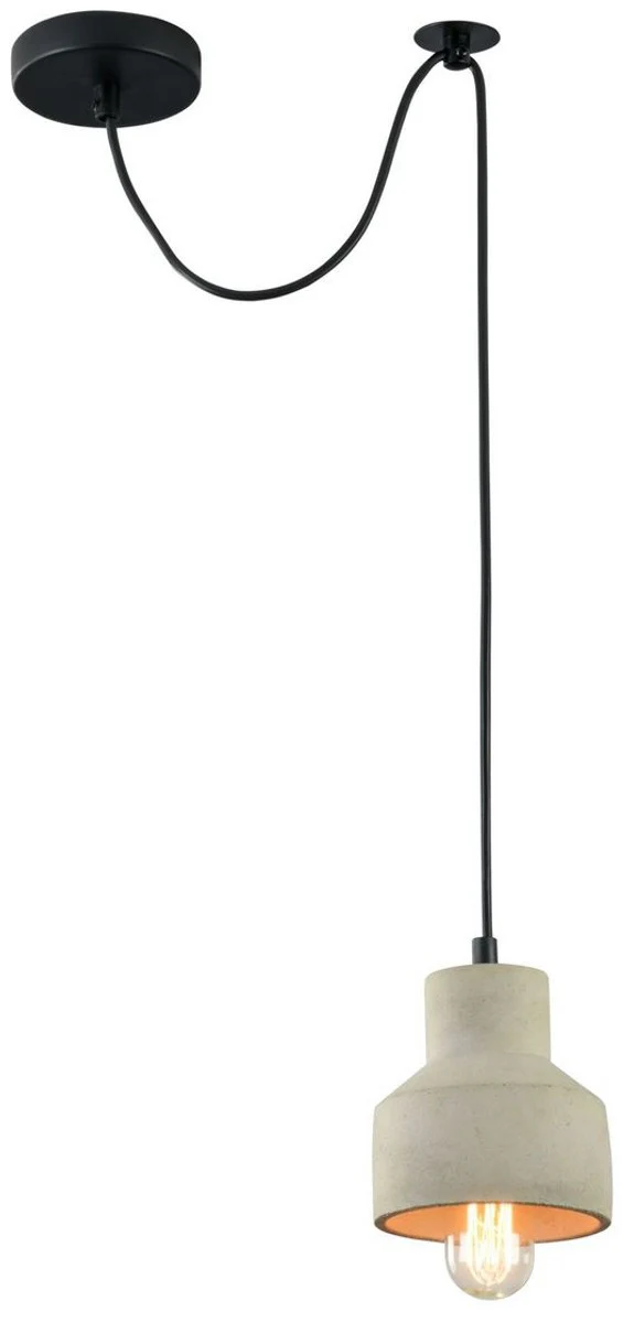 Casa Padrino Hanging Lamp / Pendant Lamp Gray Ø 12.5 x H. 13.5 cm - Modern Lamp with Concrete Lampshade