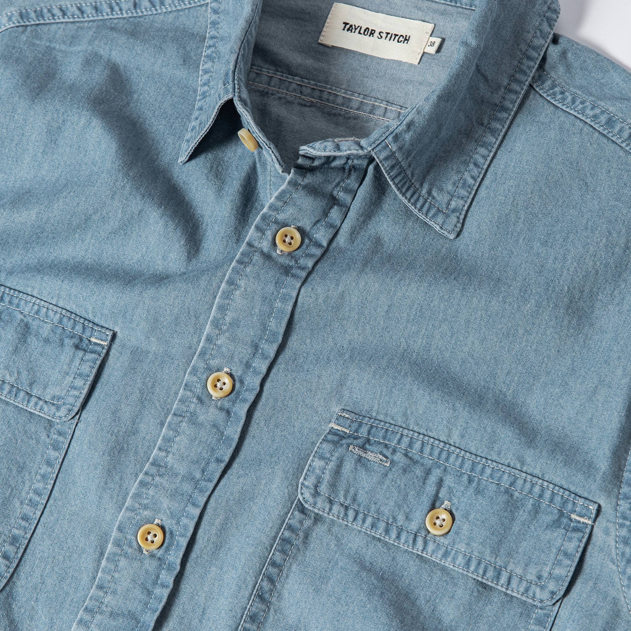 The Ledge Shirt in Sun Bleached Chambray