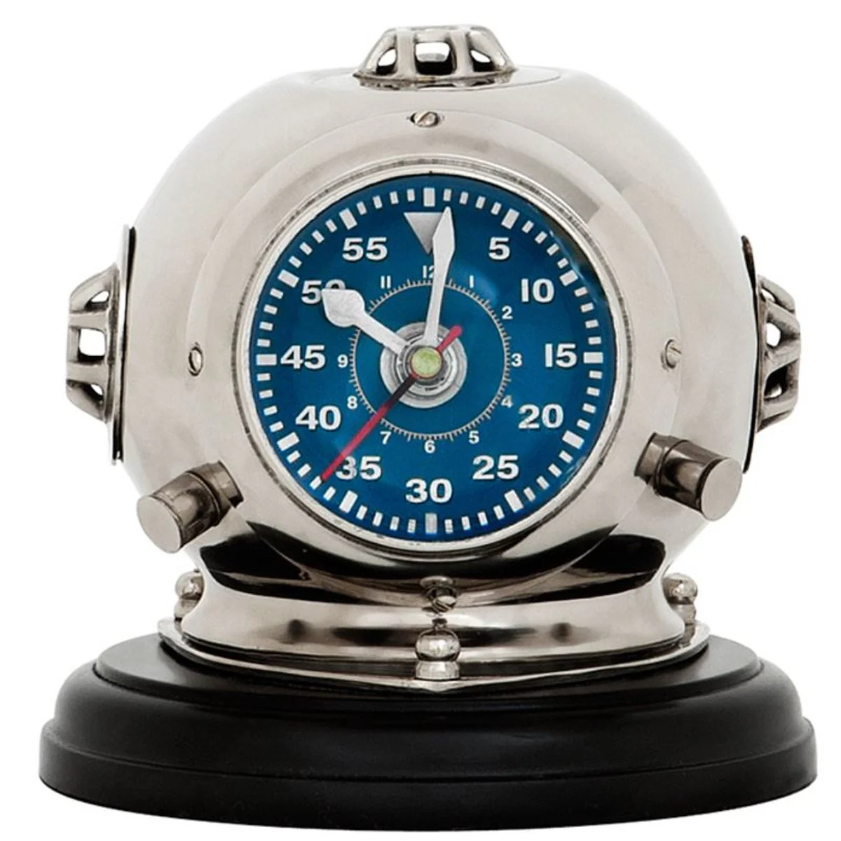 Casa Padrino reloj de dise?o del casco del salto sobre un pedestal de 18 x H. 19 cm - reloj de escritorio de lujo