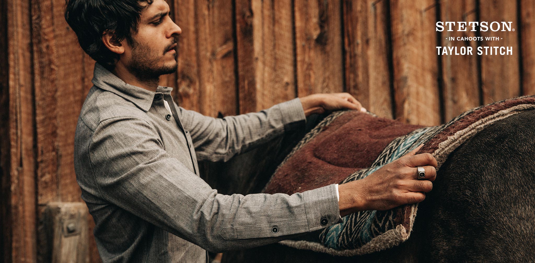 The Mechanic Shirt in Slate Herringbone