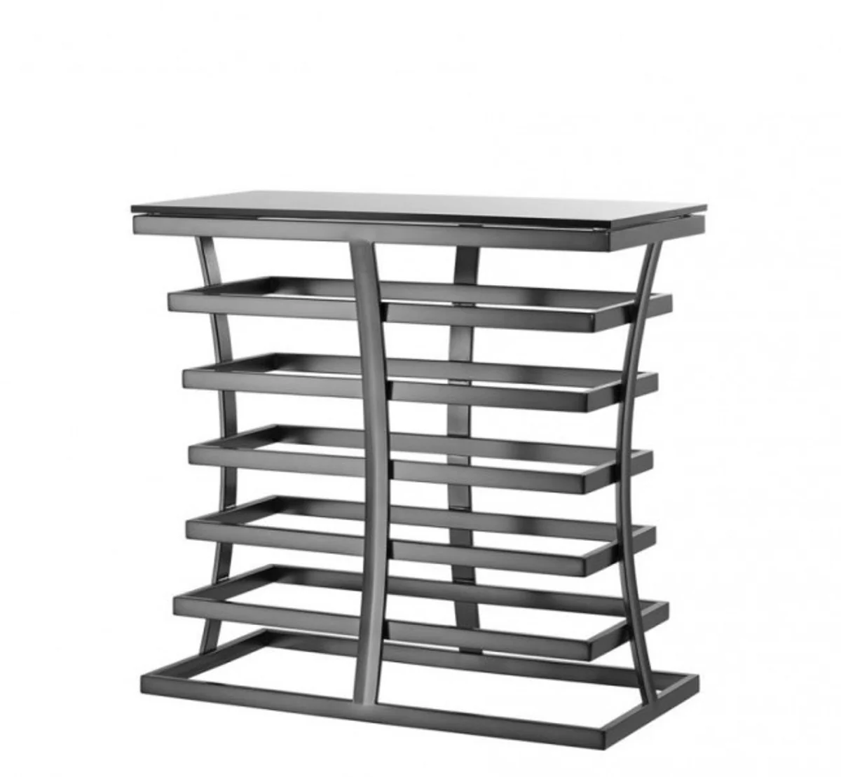 Casa Padrino Luxury Console Table Bronze with smoke glass 80 x 40 x H. 78 cm - Luxury Collection