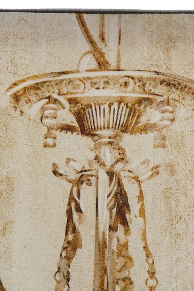 Casa Padrino pintura al óleo barroco araña multicolor 80 x H. 80 cm - Magnífica pintura al óleo