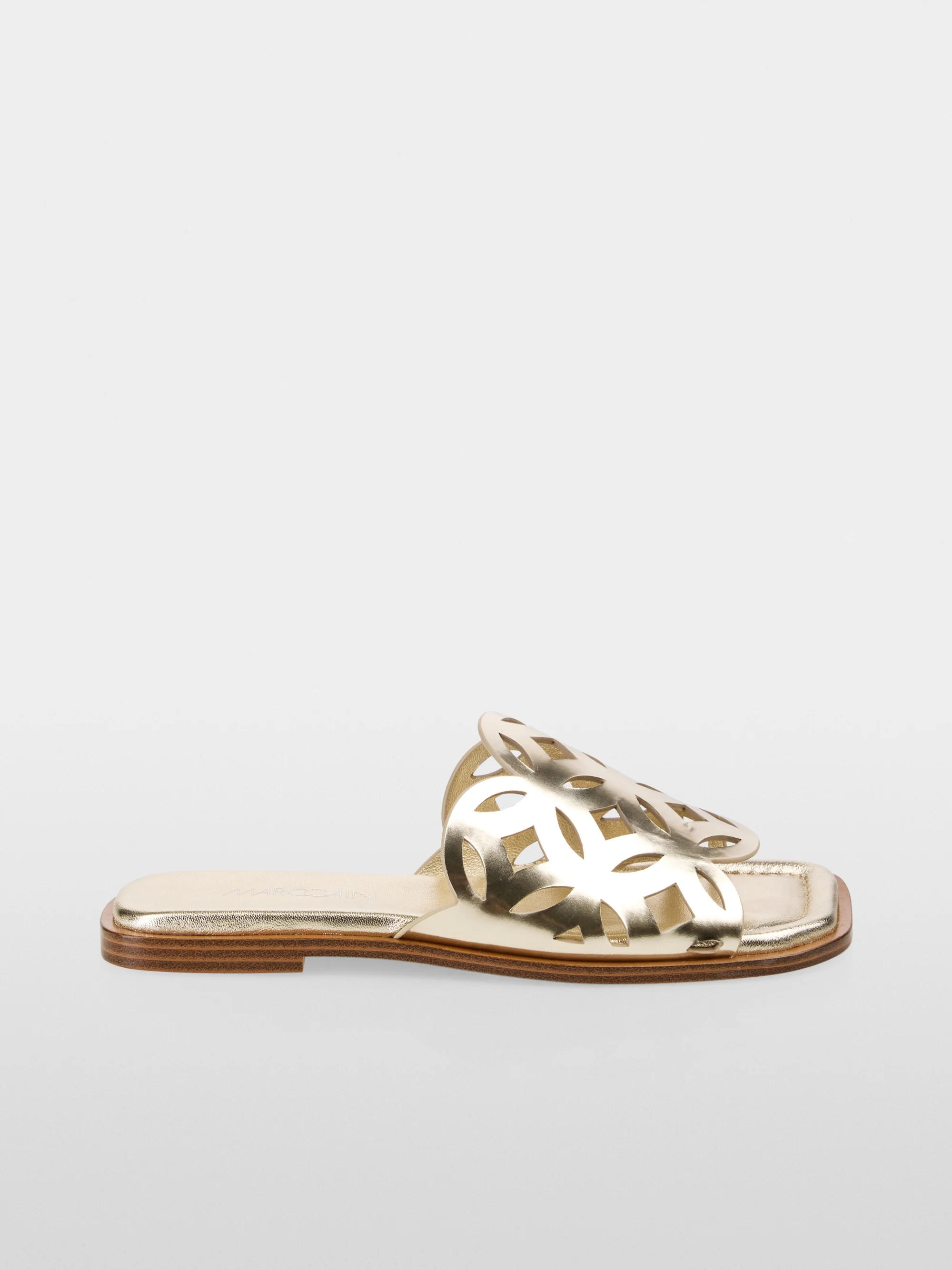 Marc-Cain Flat mules in metallic