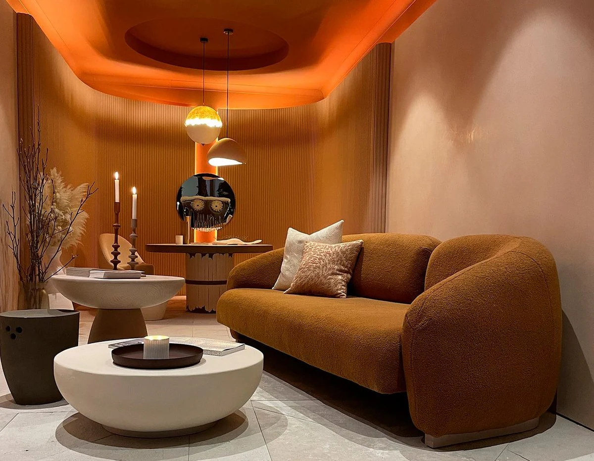 Casa Padrino sof¨¢ de lujo marr¨®n / natural 260 x 100 x A. 100 cm - Sof¨¢ de sal¨®n - Sof¨¢ de hotel - Muebles de sal¨®n - Muebles de hotel - Muebles de lujo - Interiores de lujo