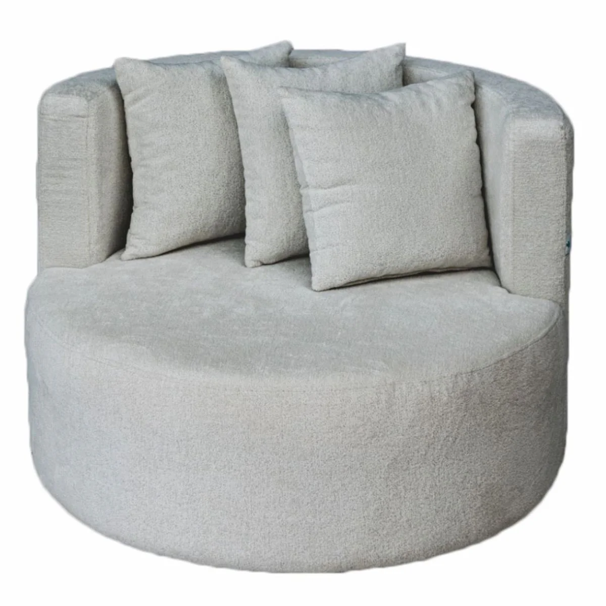 Casa Padrino sill¨®n de lujo gris claro ? 105 x A. 75 cm - Sill¨®n redondo de sal¨®n y jard¨ªn