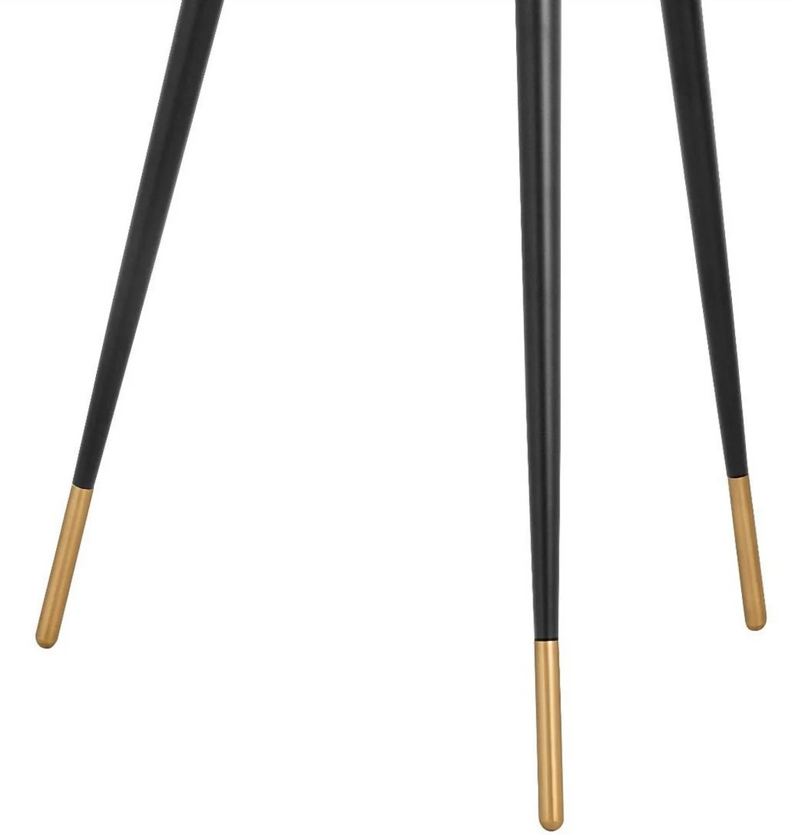 Casa Padrino lámpara de pie LED de diseño latón antiguo / negro Ø 70 x A. 205 cm - Lámpara de pie moderna con trípode - Lámpara de salón - Calidad de Lujo