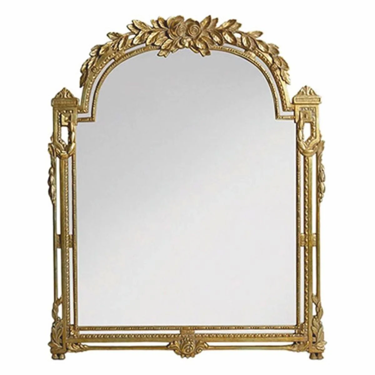 Casa Padrino espejo barroco de lujo de madera maciza oro antiguo A. 106 cm - Hecho en Italia