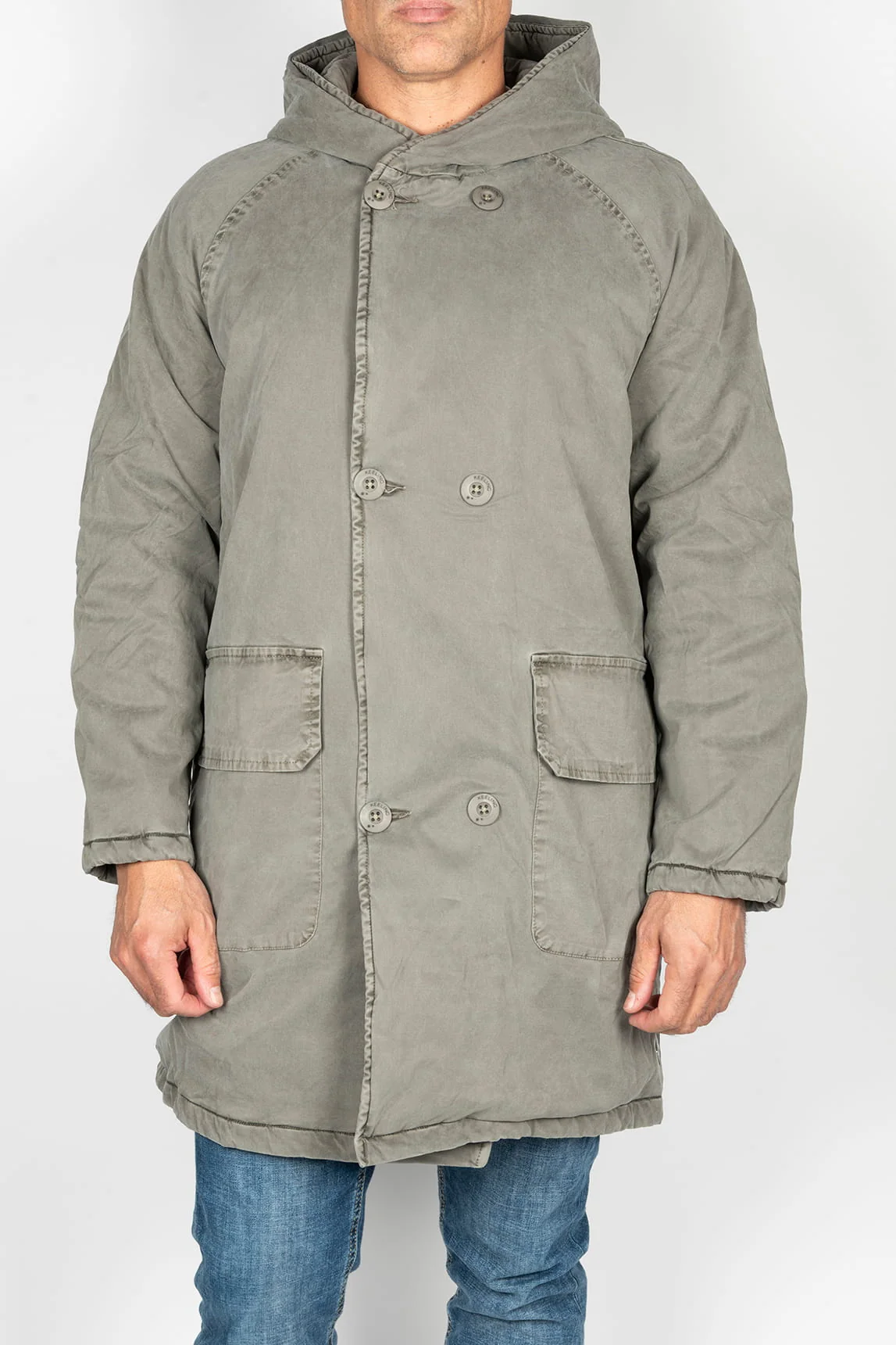 Rivera-spain Parka Keeling larga verde con capucha