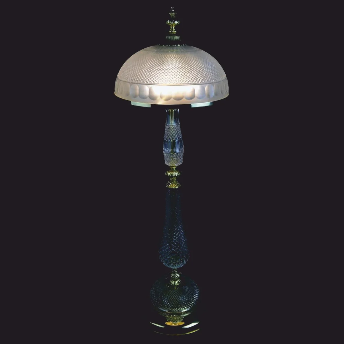 Casa Padrino l¨¢mpara de pie LED de cristal barroco de lujo oro brillante ? 35 x A. 107 cm