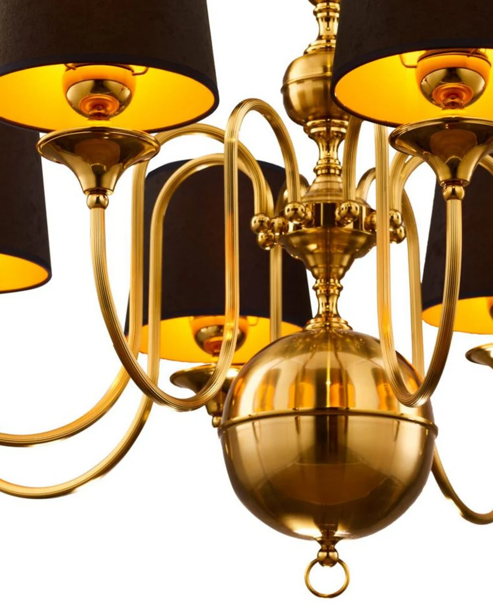 Casa Padrino ara?a de luces Art Nouveau de lujo oro / marr¨®n / negro ? 100 cm
