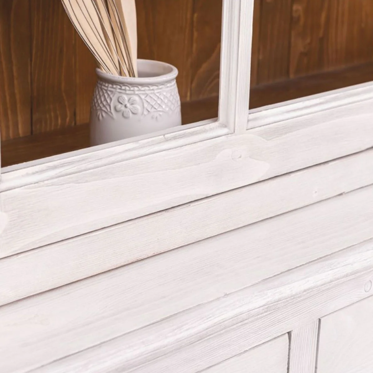 Casa Padrino armario de comedor de estilo campestre gris claro / marr¨®n 245 cm - Muebles de comedor