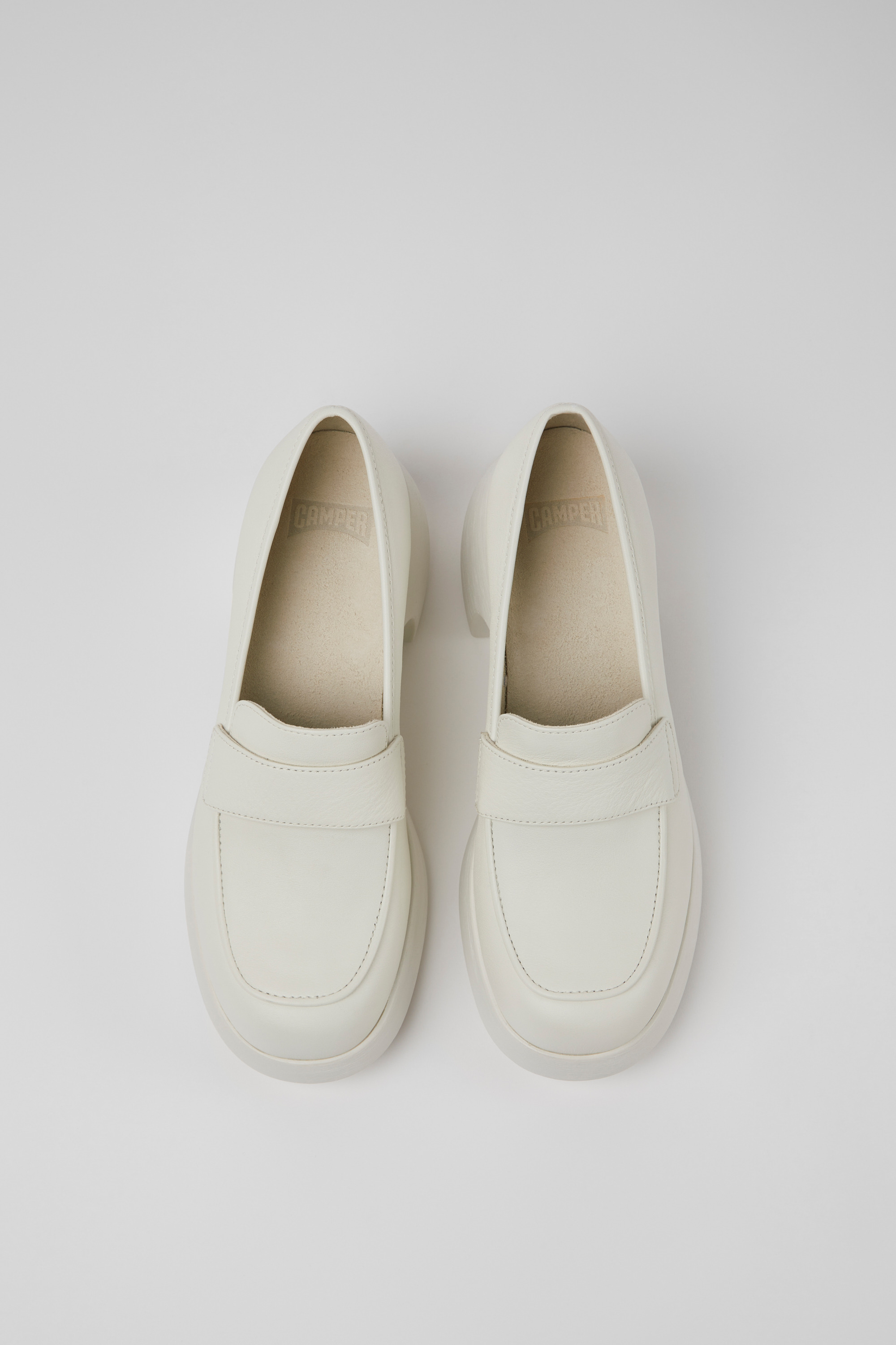 Thelma - White leather shoes for women