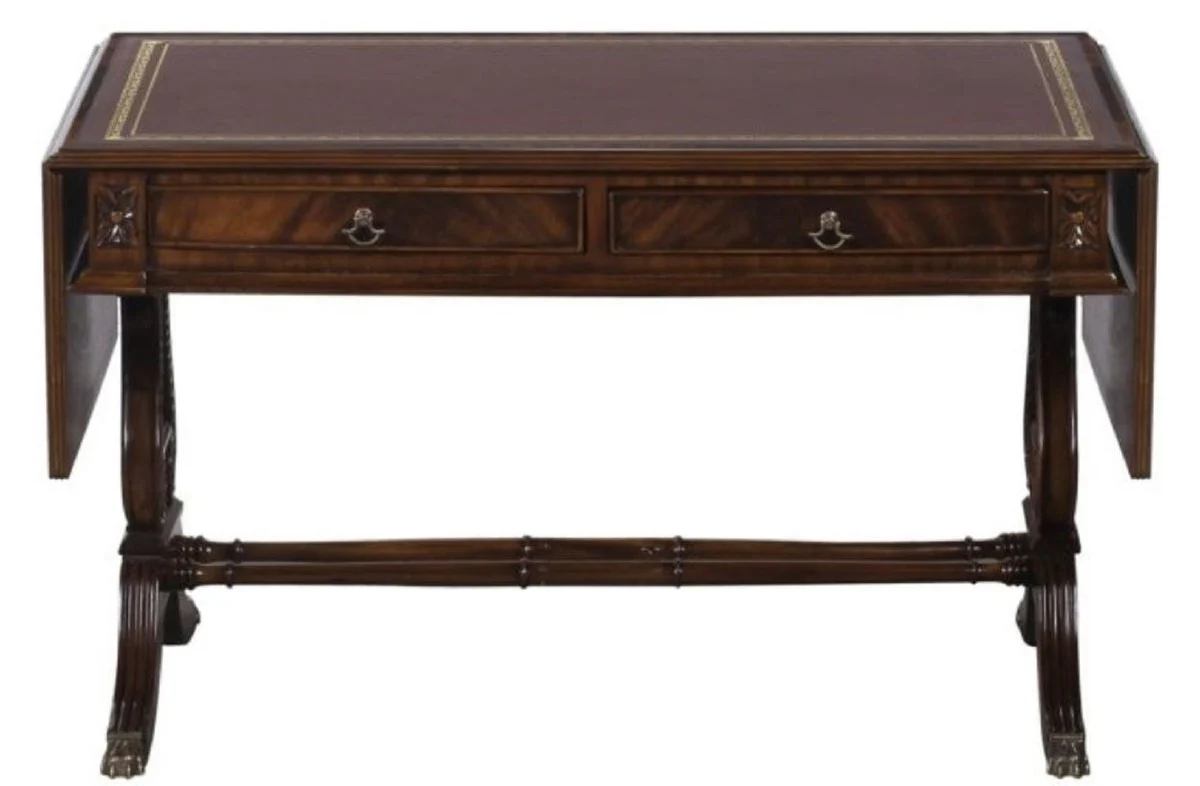 Casa Padrino mesa de centro barroco de lujo marrón oscuro / marrón 84 x 56,3 x H. 49,5 cm - Muebles de Sala